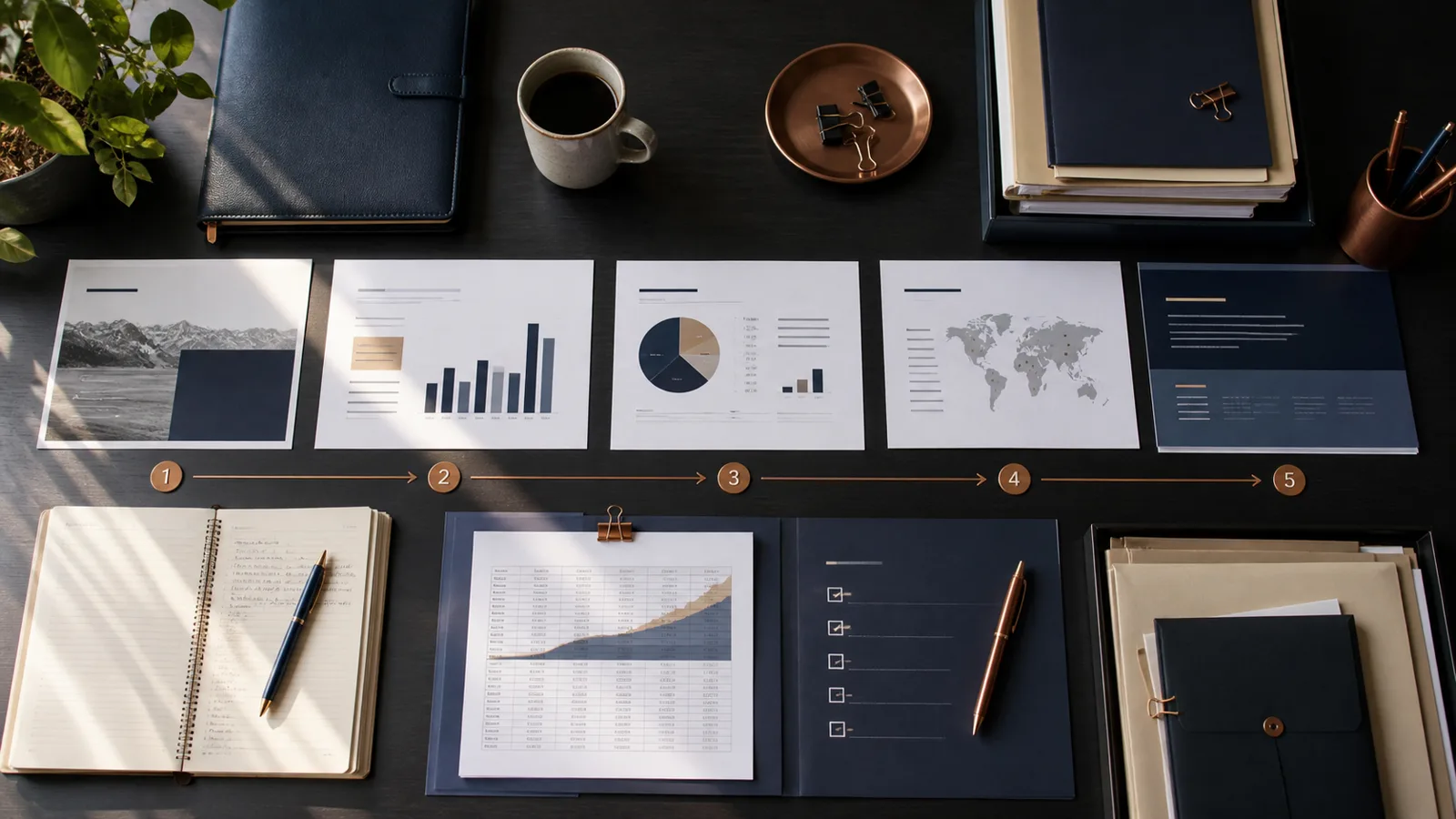 A structured growth metrics and operating dashboard workspace